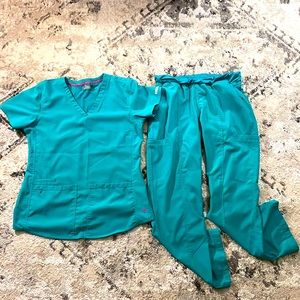 COPY - Med couture teal scrubs.